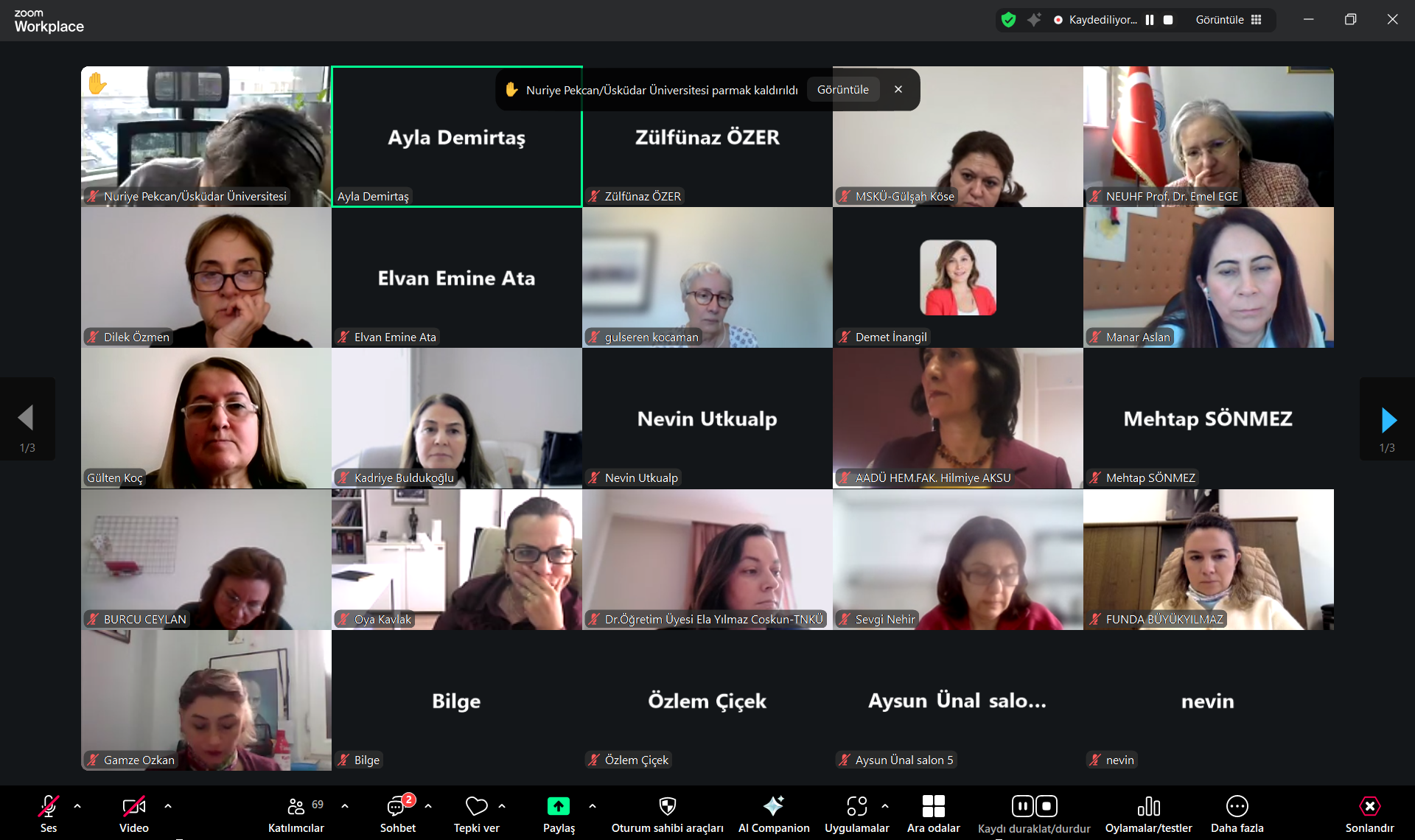 Hemşirelik Eğitiminde Sürekli İyileştirme ve PUKÖ Döngüsünün Etkin Kullanımı Kursu Gerçekleştirildi