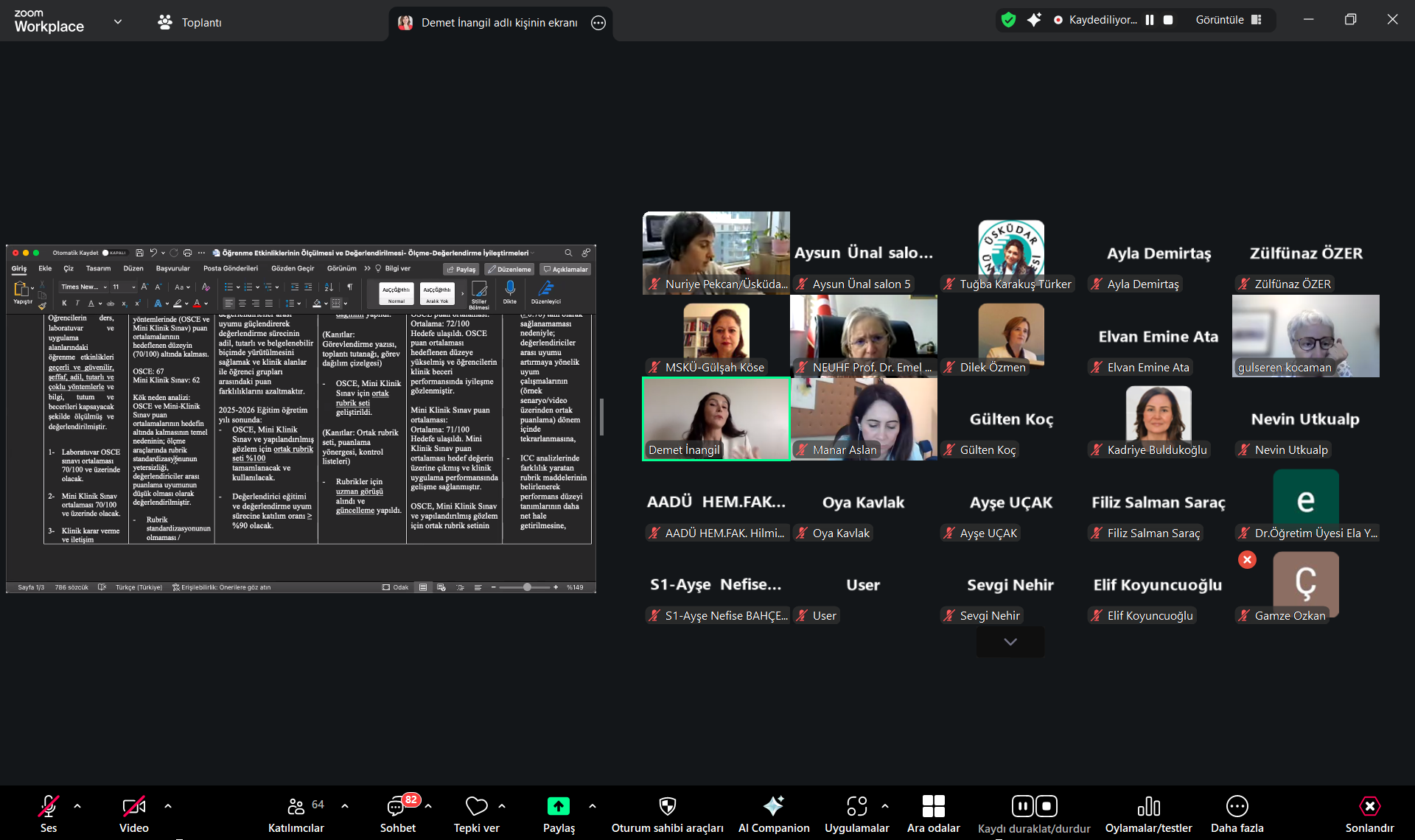 Hemşirelik Eğitiminde Sürekli İyileştirme ve PUKÖ Döngüsünün Etkin Kullanımı Kursu Gerçekleştirildi